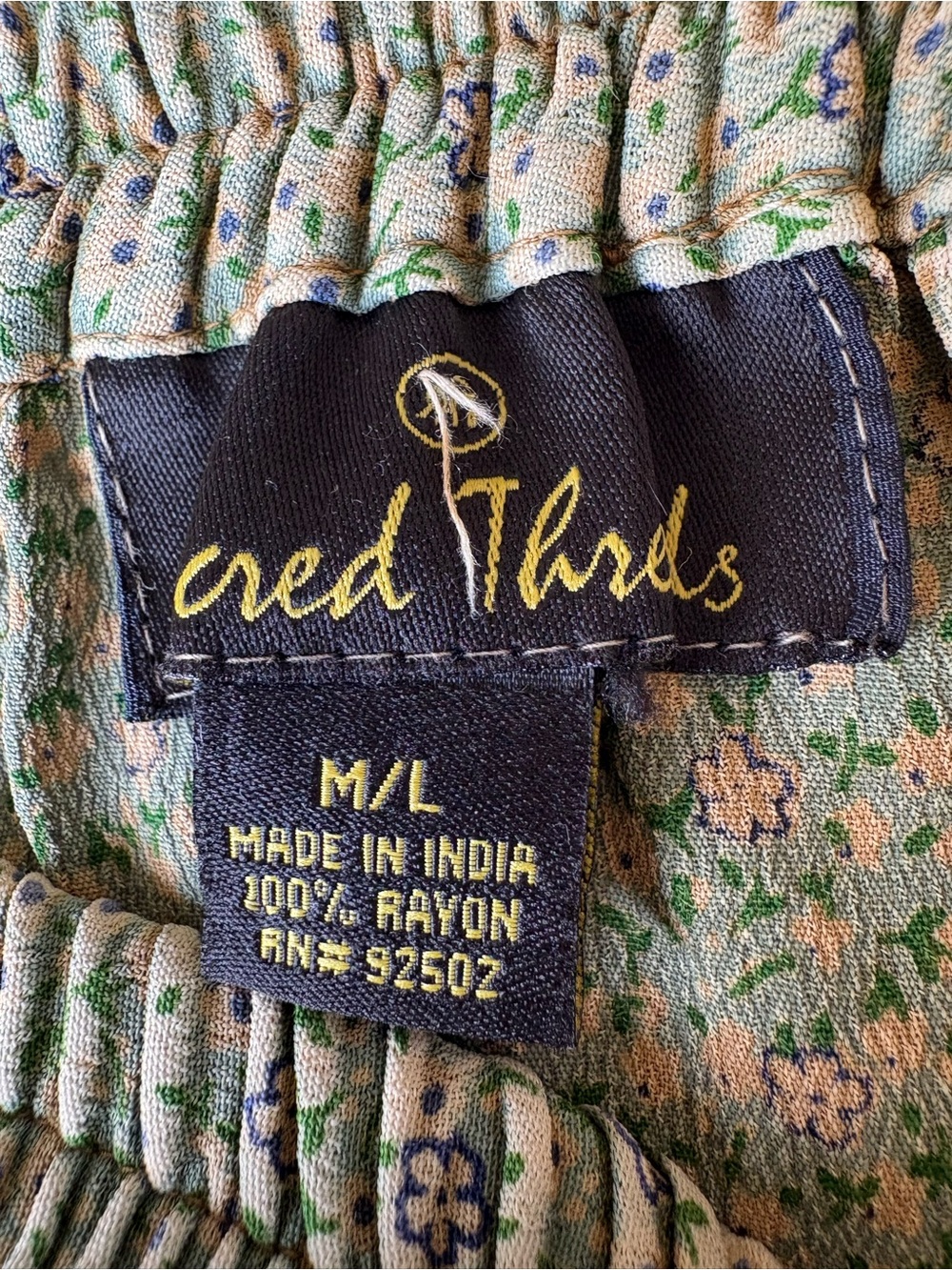 Vintage 90s Sacred Threads Patchwork Floral Maxi Skirt sz M/L Boho Fairycore - Picture 2 of 6